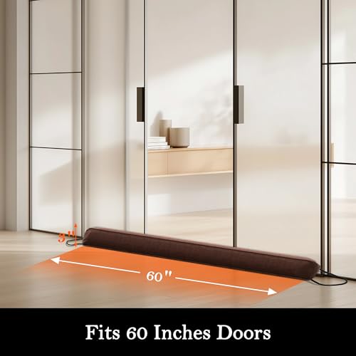 Image of Sunolga Door Draft Stopper, Removable Washable Cover, 60 inch, Brown