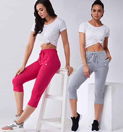 Image of Modeve Women Solid Cotton Blend Capri for summer|| Summer Wear