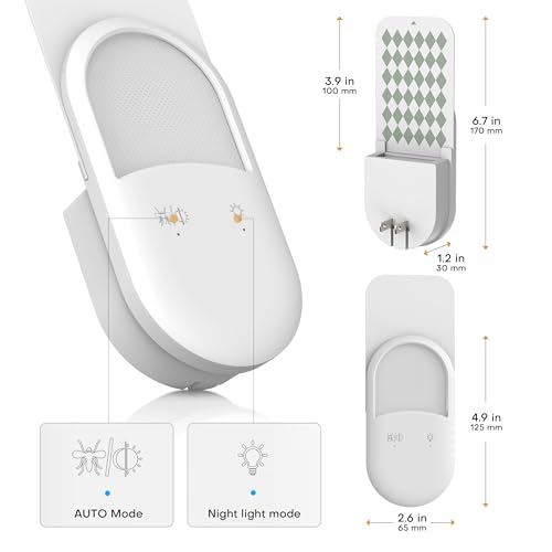 Fruit Fly Trap for Indoors Plug-in, Gnat Trap Indoor Insect Trap with 7 Refill Cartridges, UVA Light Bug Catcher with Dual Modes, 8-Color RGB Night Light Sensor for Kitchen Bathroom Home — view 6
