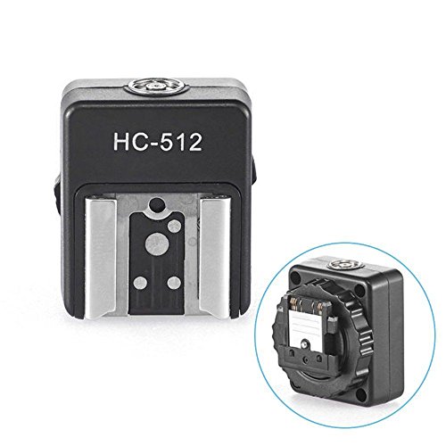 Meking HC512 Hot Shoe Adapter Flash Adapter for Sony Sony A7 A7R A7S II A6000 A6300 A58 A99 Camera MI Interface to Nikon Flash SB900 SB600 Flash - Black