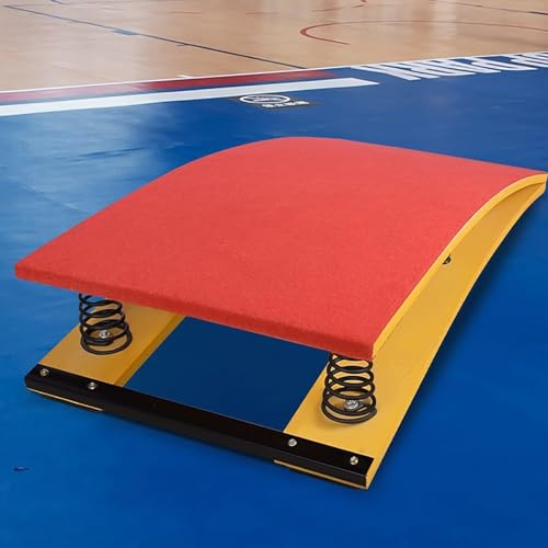 WANGYANN Pro Gymnastics Springboard Vault for Kids Adults, High Bounce Curved Springboard for Home Sports Club Training(9 SPRINGS120X60X26CM)