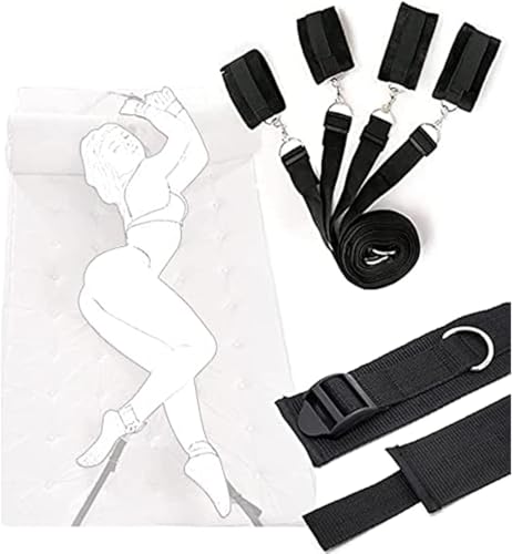 Courroie de yoga non linéaire nylon noir pour étirement sans douleur