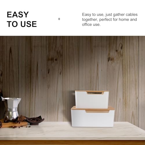 Rangement de câbles et chargeurs SHINEOFI : boîte plastique double usage - 5