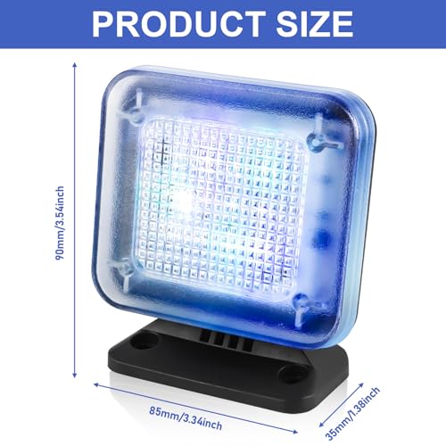 TV Simulator, Dummy TV Simulator met 12 LED's en 3 selecteerbare programma's, energie-efficiënte TV Simulator met timer, compleet met stroomadapter, voor gebruik als inbraakbeveiliging - Afbeelding 3