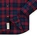 Hope & Henry Men's Brushed Flannel Button Down Shirt, Small, Navy & Red Plaid