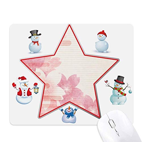 Tapis de souris Sakura motif Japon de Noël avec bonhomme de neige