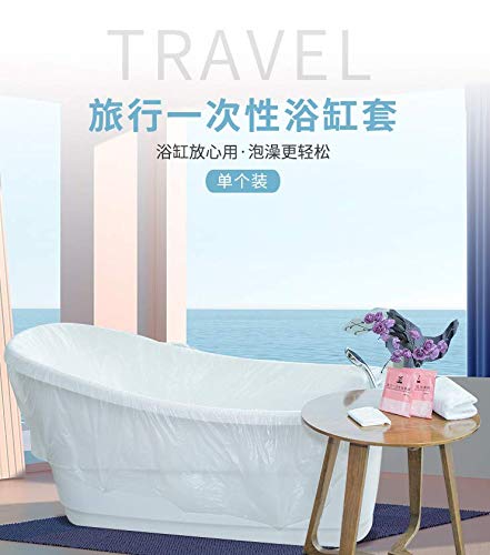 10 Stück Einweg-Badewannen-Abdeckfolie, große Badewanneneinlage, Kunststofftasche für Reisen, Haushalt und Hotel, Badewannen (250 x 129 cm)