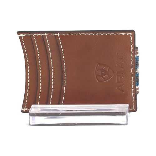 ARIAT Money Clip Southwest Inlay Wallet, Brown4