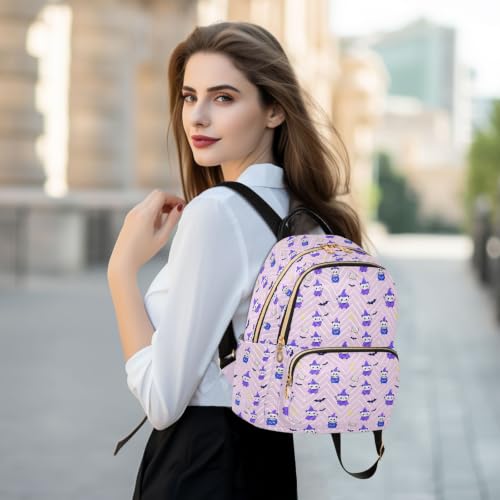 Mochila de moda de gran capacidad pastel para escapadas con estampado animal 6