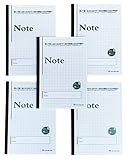 中村印刷所 水平開きノート B5 目に優しいノート 方眼5mm 30枚 5冊セット 中村印刷所 水平開きノート B5 目に優しいノート 方眼5mm 30枚 5冊セット