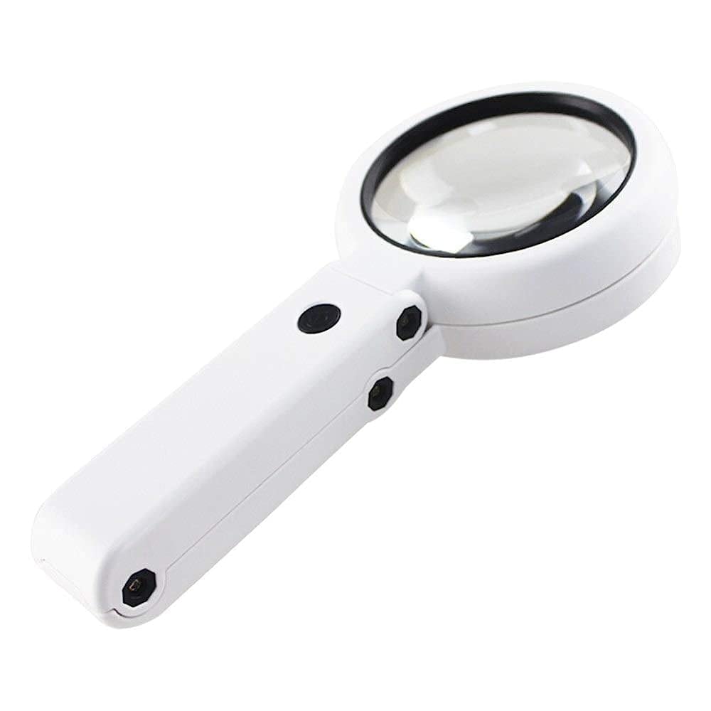 asdchZen Magnifying Glass,With Light 5X,11X Handheld Large Magnifier 8 Led Illuminated Lighted Magnifier For Magnifier/White