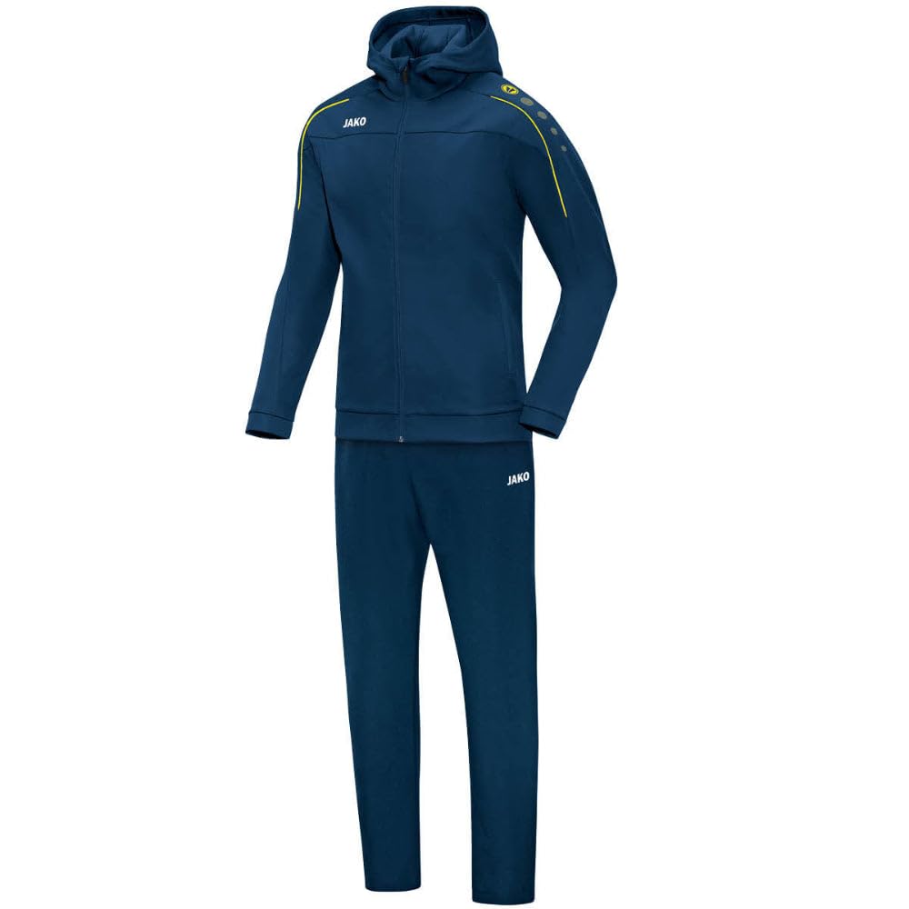 JAKO Men's Classico Met Capuchon Pr Tracksuit, Night Blue/Citro, 3XL EU