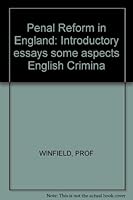 Penal Reform in England: Introductory essays some aspects English Crimina B000RRRX2O Book Cover