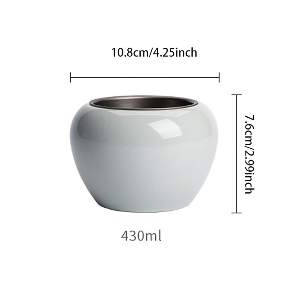 Dozownik Ziarna Z Ceramiką, Pojemnik Na Ryż, Ceramiczny Słoik Z Imbirem Słoiki Na Herbatę Prosta Ceramiczna Puszka Na Herbatę W Stylu Retro, Wiadro Na Pozostałości Herbaty Z Pokrywką, Ceremonia Herba