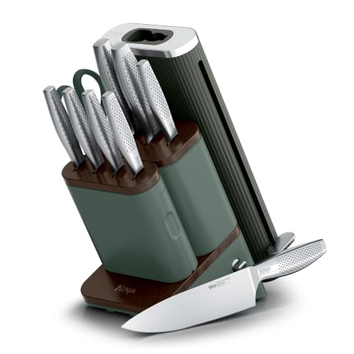 Image of Ninja NeverDull Pro 11-Piece Sharpening Knife Set, Forest Sage, WK62011GN6
