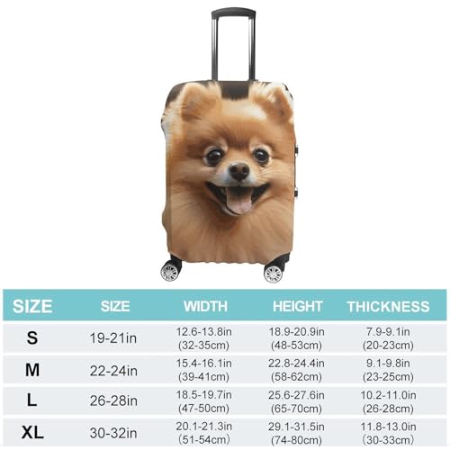 Carry on Luggage Cover Pomeranian Dog Suitcase Covers for Luggages Tsa Approved Travel Luggage Sleeve Protector Elastic Suitcase Protector Anti-Scratch Washable Fits 19-30 Inch Case -L2