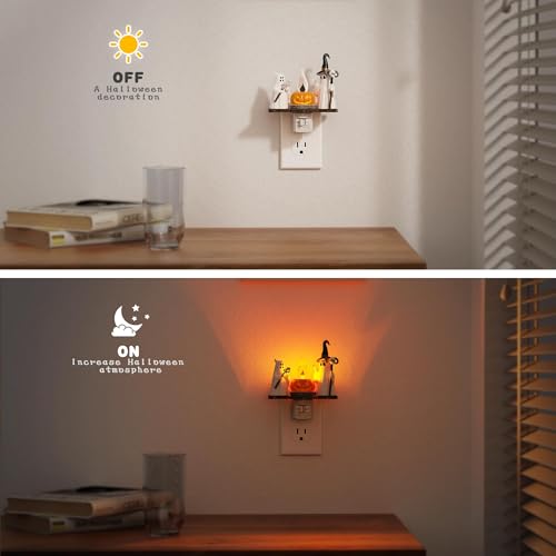 Image of JandCase Halloween Night Light, Amber Night Lights Plug into Wall