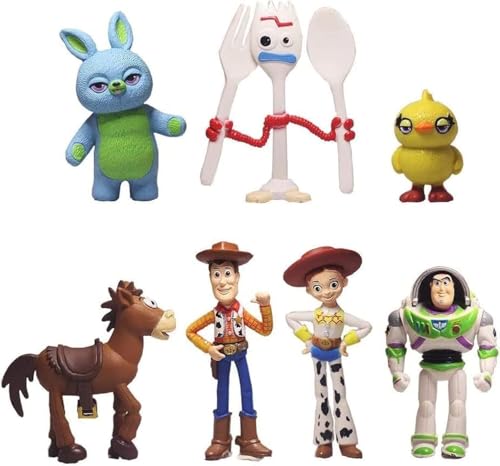 NLIEOPDA 7 Pack Anime Figurines Set - Woody Doll,...