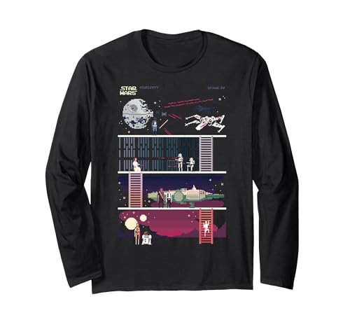 T-shirt Star Wars A New Hope 8-Bit à manches longues doux qui ne rétrécit pas