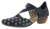 trotteur rieker femme Echtes Leder Rieker 43786 Damen Pumps, Trotteur, Somerschuhe blau (royal/royal / 14), EU 41