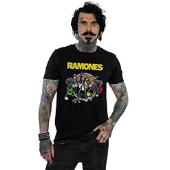 Absolute Cult Ramones Homme Road to Ruin T-Shirt - Les Beatles, Paul McCartney, John Lennon, RIngo Starr, George Harrison