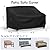 Richwon Outdoor Couch Cover Waterproof, 3-Seater Outdoor Sofa Cover, Patio Furniture Covers with Air Vent and Handles, 70W x 38D x 31H Inches, Black