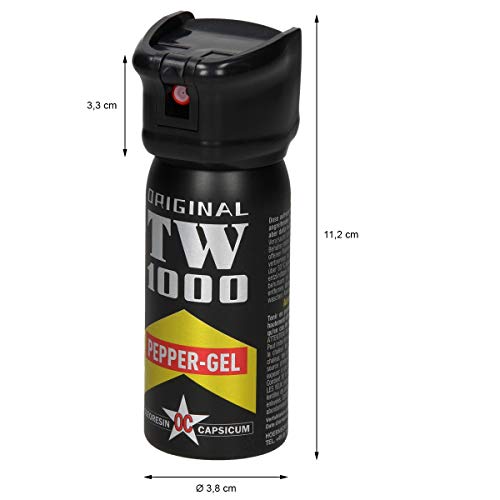 2 Stück Pfefferspray Pfeffergel zur Selbstverteidigung - 50 ml - bis zu 5m Reichweite - mit Flip Top - Pfefferspray zur Tierabwehr Tierabwehrspray Verteidigungsspray Pepperspray Abwehrspray Pepper Gel – Bild 6