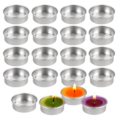 20 Stück Teelichthalter Metall, 4x1.5cm Teelichteinsatz Metall, Mini...