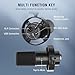 FIFINE Dynamic Podcast Microphone Set with Boom Arm Stand, Studio XLR/USB Microphone for Recording Vocal Streaming, Metal Mic with Mute Tap, Headphone Jack, Heavy Duty Boom Arm-K688T