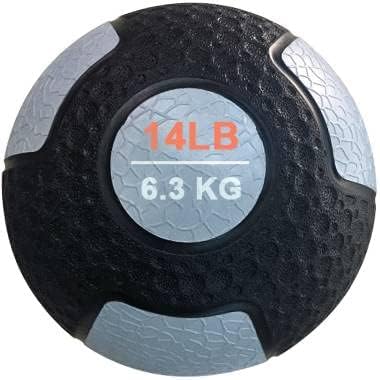 French Fitness Rubber Medicine Ball 4 lb (New) | Heavy-Duty Textured Exercise Ball for Strength, Endurance & Balance Training