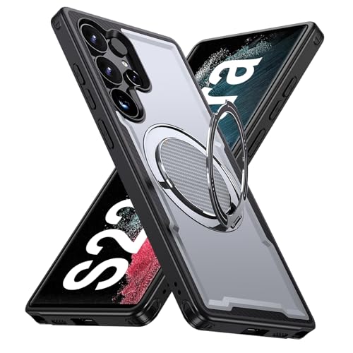Coque Samsung S22 Ultra MagSafe antichoc robuste PC TPU avec support gris