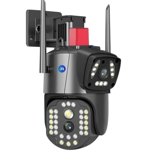 Image of Maizic Smarthome SuperCams 6MP HD WiFi Dual Lens & Dual Screen CCTV Camera | 1080p Video Recording, Color Night Vision, Bullet + 360� PTZ Control, IP66 Waterproof Outdoor Security Camera