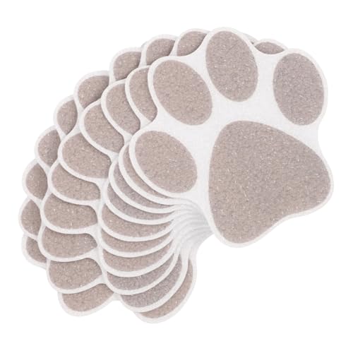 HAPINARY 20pcs Cute Cat Dog Paw Print Non- Floor Stickers for Kitchen Bathroom Self-Adhesive -Resistant Decals for Safe Home Decor for Smooth