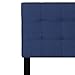 Flash Furniture Bedford Box Stitch Tufted Upholstered Queen Size Headboard in Navy Fabric
