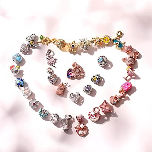 GNOCE Mystery Charm Gift 925 Sterling Silver Charm Bead Fit Bracelet/Necklace for Women Girls Wife Daughter