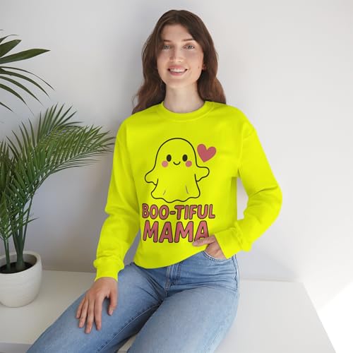 Boo-tiful Mama Sweatshirt | Cozy Halloween Crewneck | Gift for Moms | Cute Fall Apparel | Spooky Season Style | Casual Outfit4