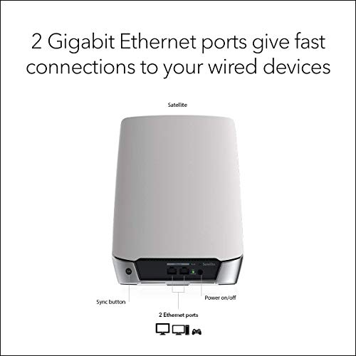 Image of NetGear Orbi AX4200 Tri-Band Mesh Wi-Fi 6 Satellite (Renewed)