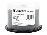 Verbatim 4.7GB up to 16x DataLifePlus White Inkjet Printable Recordable Disc DVD-R, 50 -Disc Spindle 95078