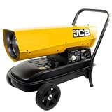 JCB Dieselheizer Heizkanone JCB-SH140DP24 37 kW | Direktbefeuert Diesel & Kerosin | 800 m³ Heizleistung 38 L Tank | Thermostat & LED-Display | Hallenheizung Werkstatt Bauheizer