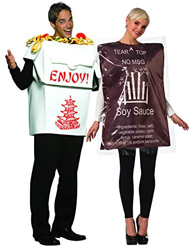 Rasta Imposta Chinese Take Out & Soy Sauce Couples Halloween Costume Set, Adult One Size