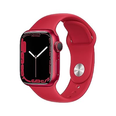 Apple Watch Series 7 (GPS + Cellular, 41mm) Smartwatch con cassa in alluminio (PRODUCT) RED con Cinturino Sport (PRODUCT) RED - Regular Fitness tracker, app Livelli O₂, resistente all’acqua