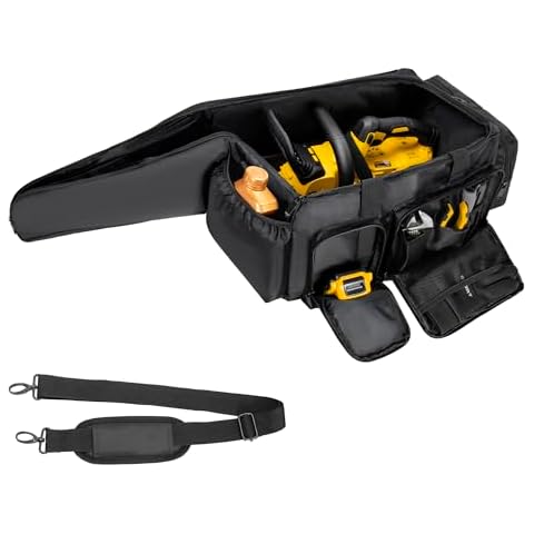 OUUTMEE Chainsaw Carrying Case, Waterproof Foldable Chainsaw Storage Bag Compatible with EGO, Dewalt, Greenworks 10 & 12 Inch Cordless Power Chainsaw & Accessories Cover