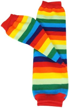 allydrew Stripes, Polka Dots & Chevron Baby Leg Warmer & Toddler Leg Warmer for Boys & Girls, Rainbow Stripes