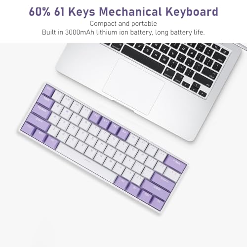 Teclado gamer XUMIUZIYt2uhm4ny83 QWERTY Bluetooth USB-C miniatura 4