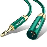 Cable XLR Macho a Jack 3m, NUOSIYA Cable XLR Jack 6.35mm Balanceado, Cable Audio Jack Macho a Adaptador XLR, Profesional Stereo Cable para Micrófono, Altavoz, Amplificador, Guitarra, Escenario