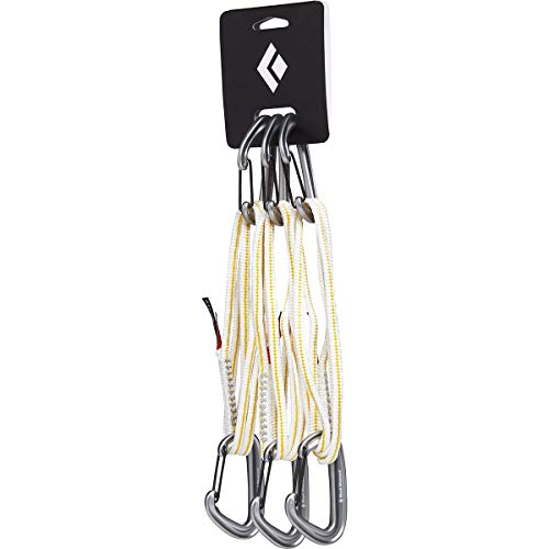 Black Diamond MiniWire Alpine Quickdraw 3 Pack | Ultralight Extendable Draws | Dyneema Sling | Alpine & Trad Climbing