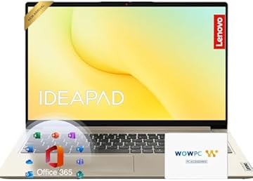 IdeaPad 15.6 inch Laptop Computer with Microsoft 365 Home and Business • 12GB RAM • 256GB PCIe SSD • Intel Core • Wi-Fi 6 • 11HR Battery • 1TB Cloud Storage • Windows 11 • WOWPC Recovery USB