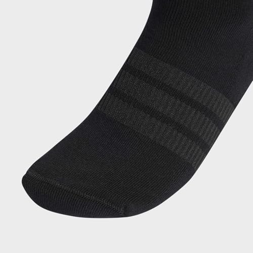 adidas Unisex CUSHIONED SPORTSWEAR CREW SOCKS 3 PAIR PACK, medium grey heather/white/black, 37-40