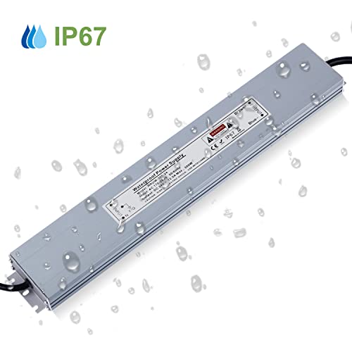 REYLAX LED Driver Lighting Outdoor Transformer 24V 300W 12.5A, IP67 Waterproof Transformers, Constant Voltage Power Supply, AC to DC Low Voltage Led Light Adapter, for Garden LED Lamps and Shed Light