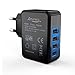 Produktbild AMANKA 4-Port USB Ladegerät 5V /4,8A Ladeadapter Charger für Handys Smartphone Tablets Bluetooth Geräte Mp3,usw Schwarz